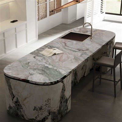 Kleurrijk interieur van gesinterde steen, luxe serie